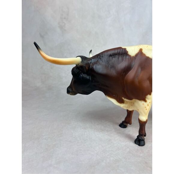 Vintage Breyer Chestnut Pinto Longhorn Bull - Picture 7 of 13